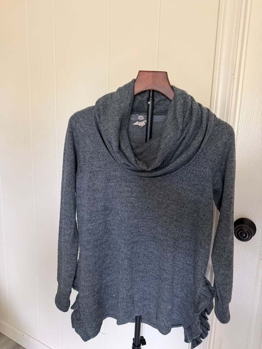 Cupio Charcoal Grey Cowl Neck Sweater